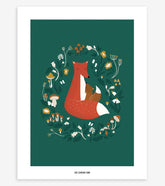 FOREST HAPPINESS - Affiche enfant - Famille renard